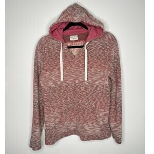 Hang Ten California Women's Surfer Beach Textured Hoodie, Red/White, Size MEDIUM